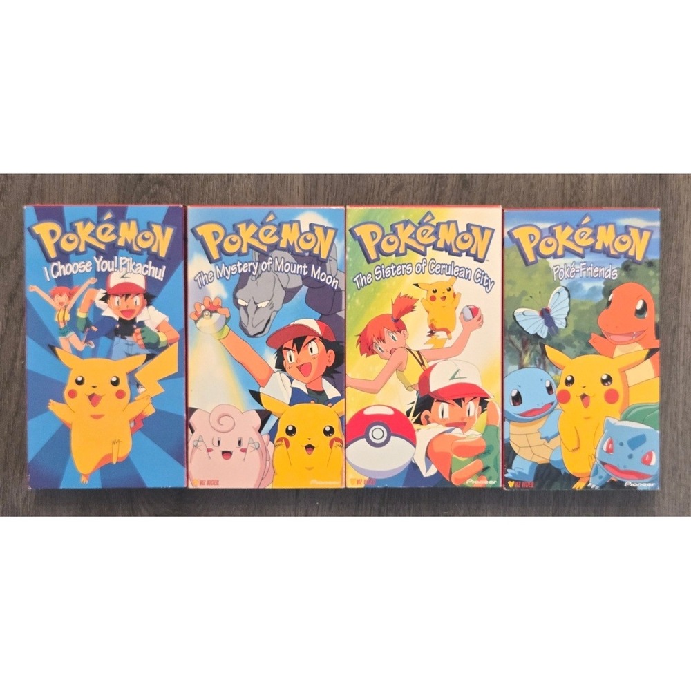 Pokemon VHS Tape Lot Vol 1-4 Viz Video Pioneer Original Release